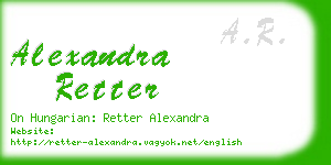 alexandra retter business card